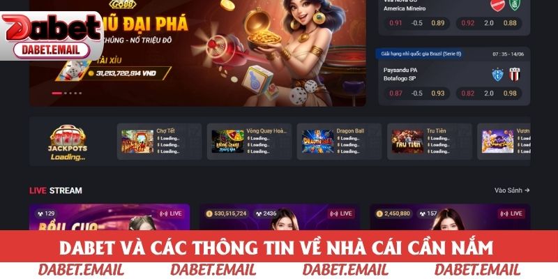 Dabet và các thông tin về nhà cái cần nắm 